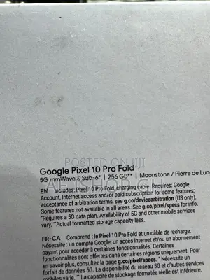 New Google Pixel 10 Pro Fold 256 GB
