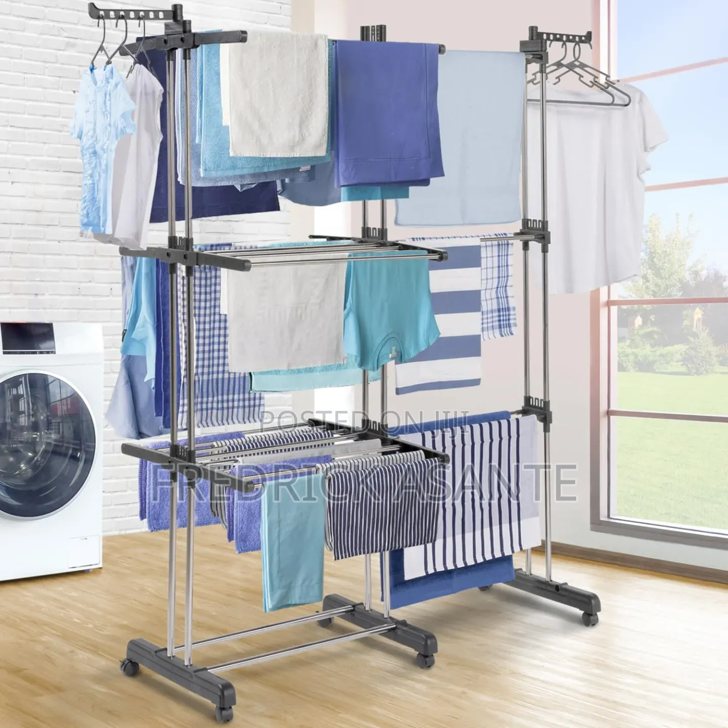 3-Tier Extendable Clothes Drying Rack