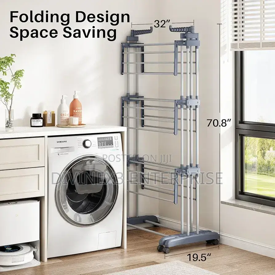3-Tier Extendable Clothes Drying Rack