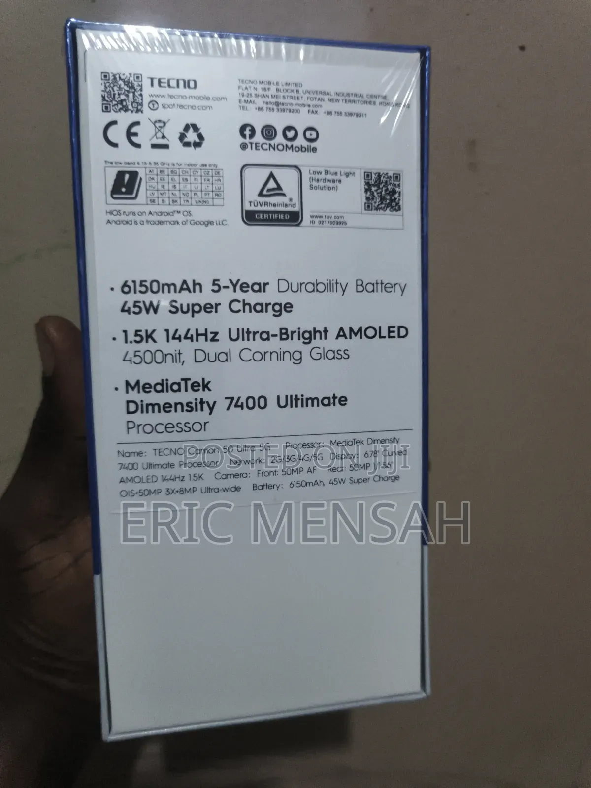 New Tecno Camon 50 Ultra 512 GB Black