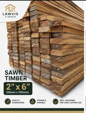 2” × 6” Rough Sawn Hardwood Timber for Roofing Construction