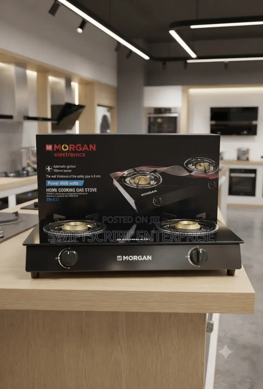 Gas Two Burner Glass Stove
