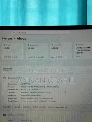 Desktop Computer 8GB Intel Core i7 SSD 256GB