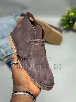 CLARKS Suede Leather Desert Boots (Coffee-Brown)