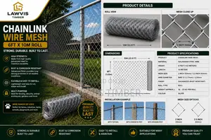 6ft × 10m Chain Link Wire Mesh | Galvanized Fence Mesh Roll