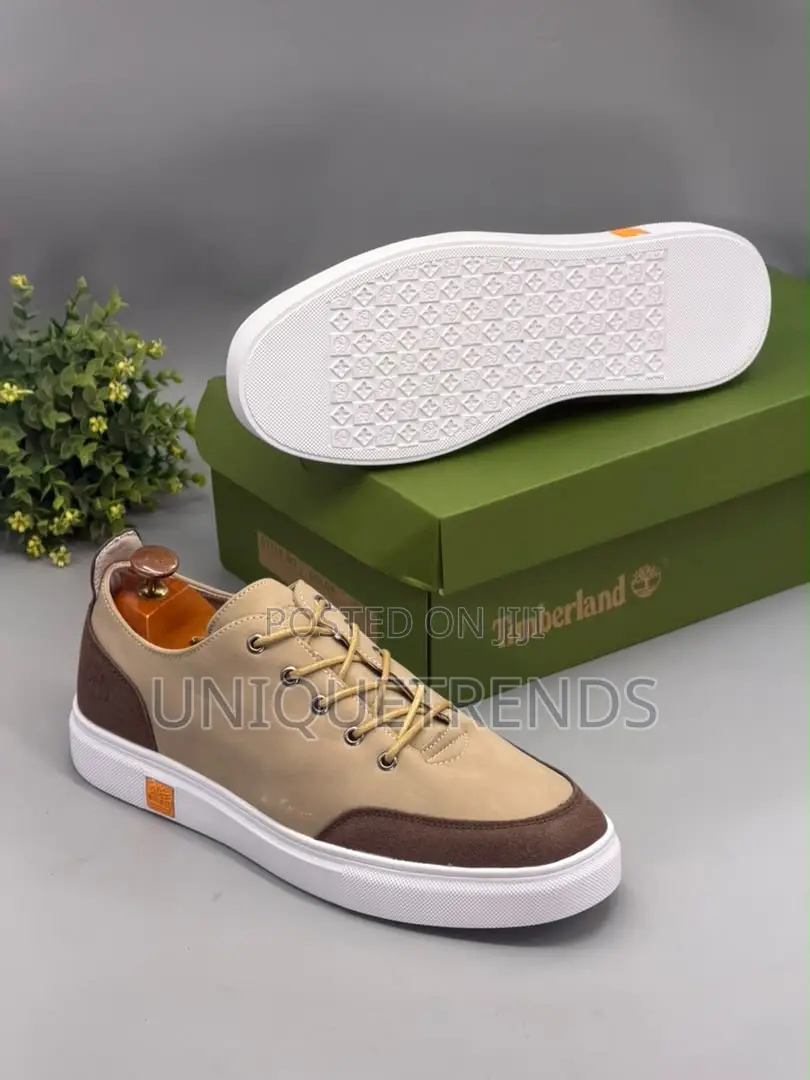 High Quality TIMBERLAND Leather Lace-Up Sneakers
