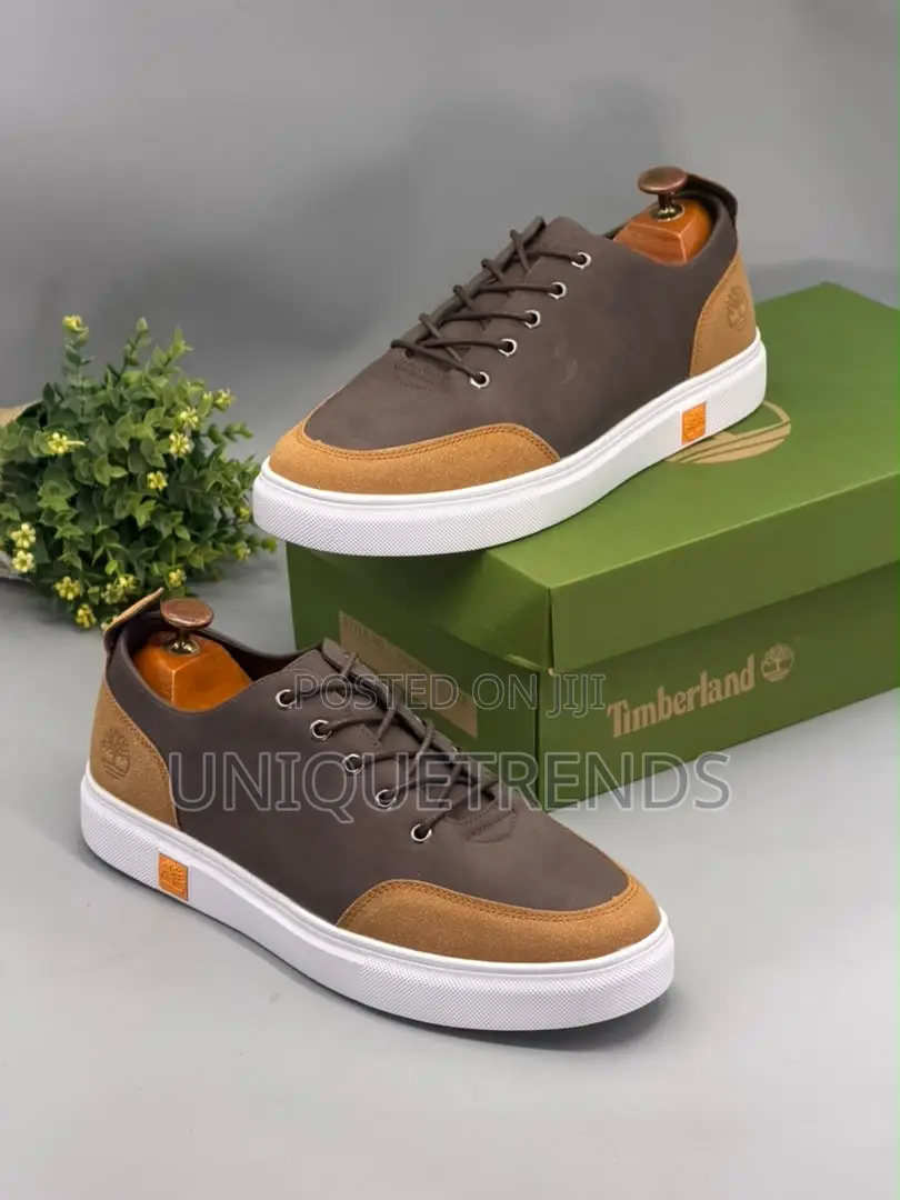 High Quality TIMBERLAND Leather Lace-Up Sneakers