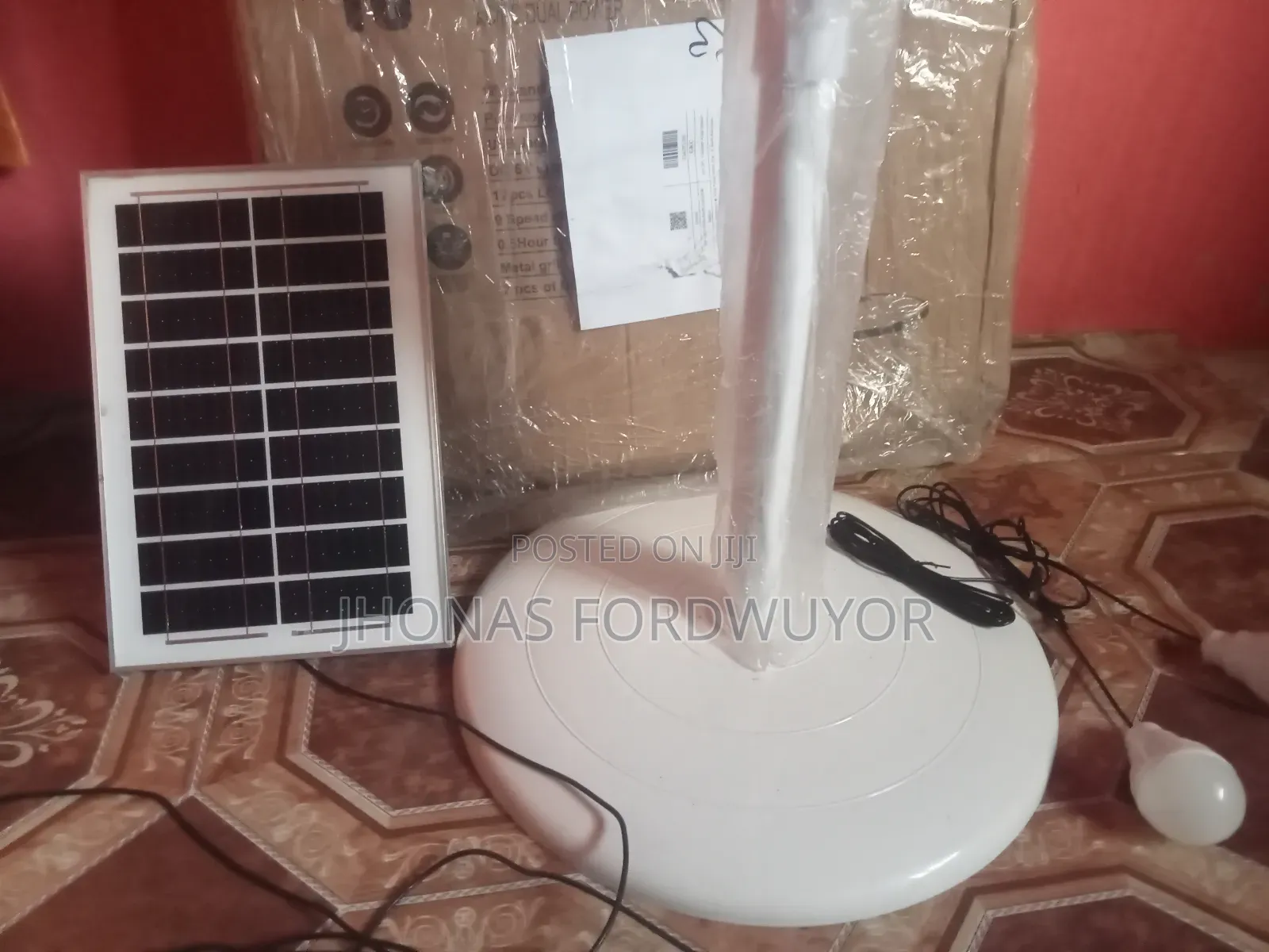 Rechargeable Solar Standing Fan
