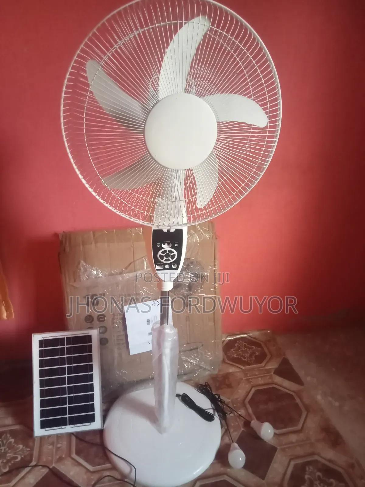 Rechargeable Solar Standing Fan