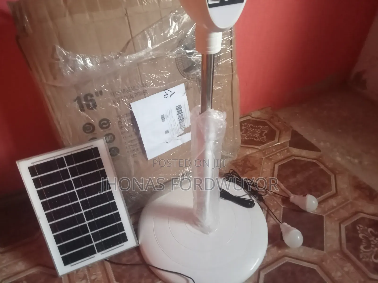 Rechargeable Solar Standing Fan