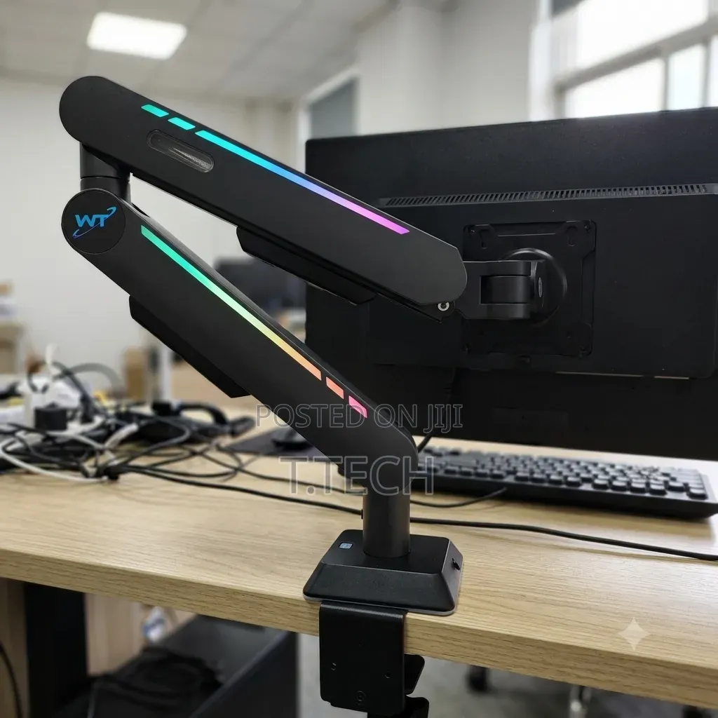 Premium RGB Mechanical Spring Monitor Arm Mount