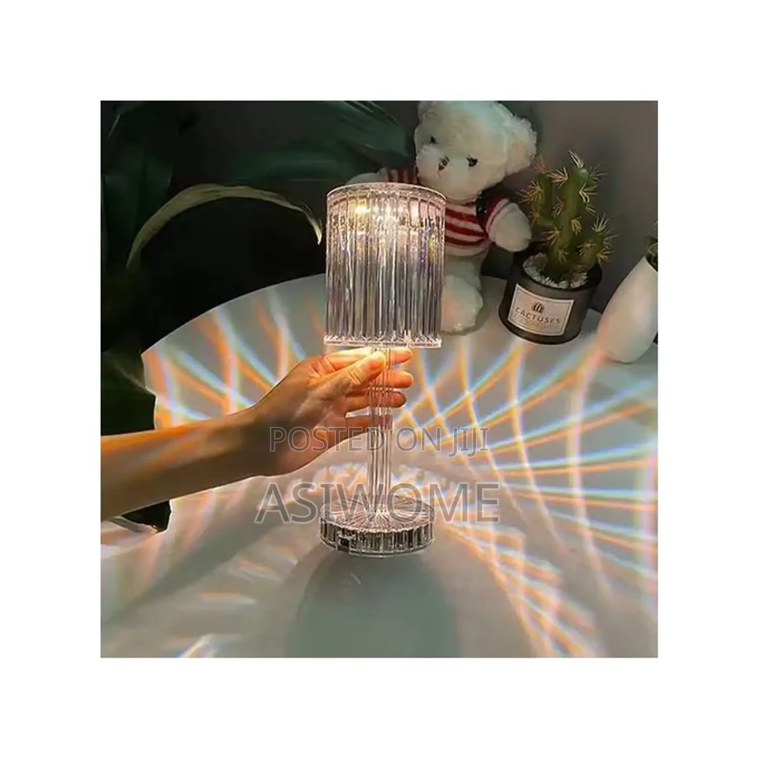 Led Crystal Table Lamp Touch Remote Control Acrylic Night
