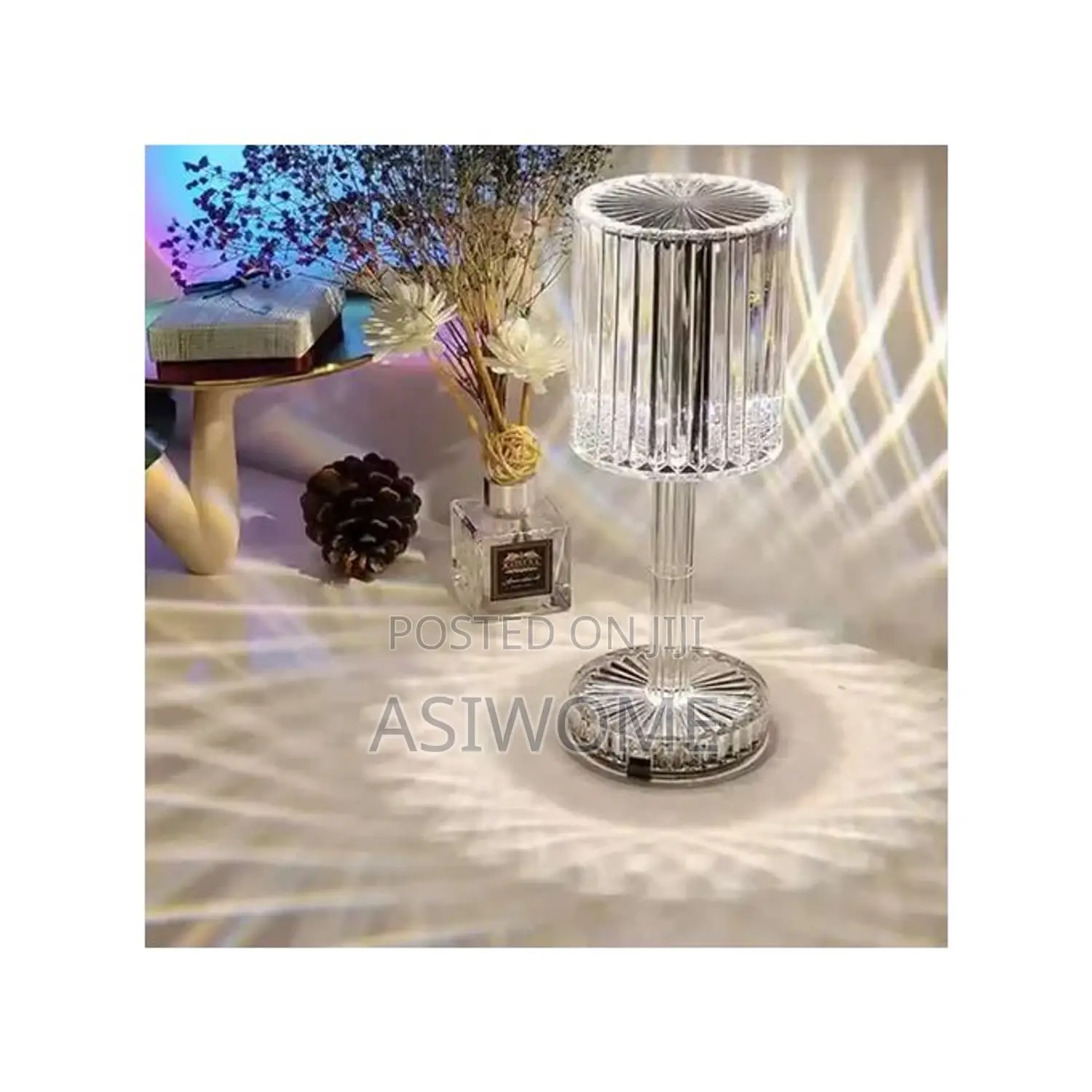 Led Crystal Table Lamp Touch Remote Control Acrylic Night