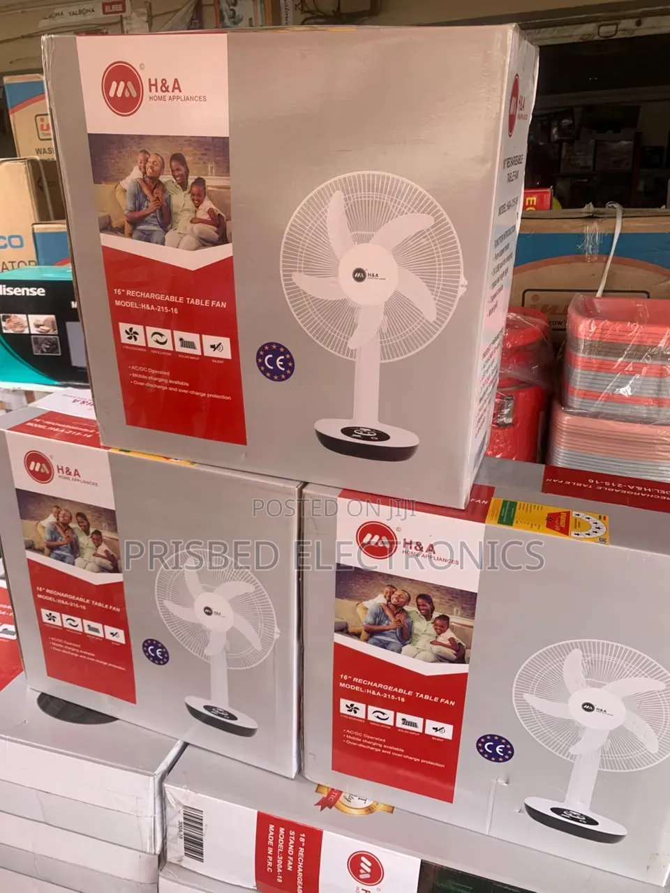 H a Durable Table Rechargeable Fan 16"