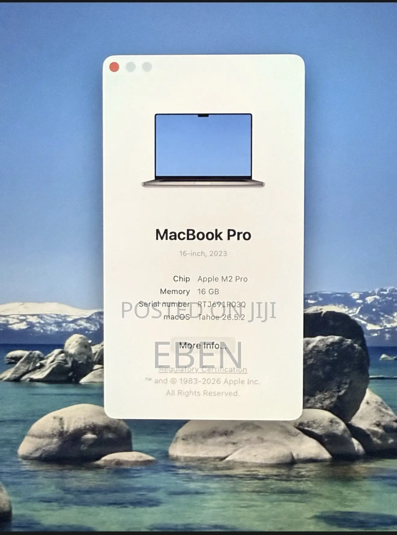 Laptop Apple MacBook Pro 2023 M2 Pro 16GB Apple M2 SSD 512GB