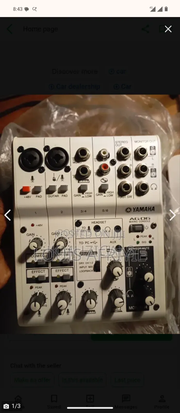 Yamaha Ag06 Soundcard and Mixing Console