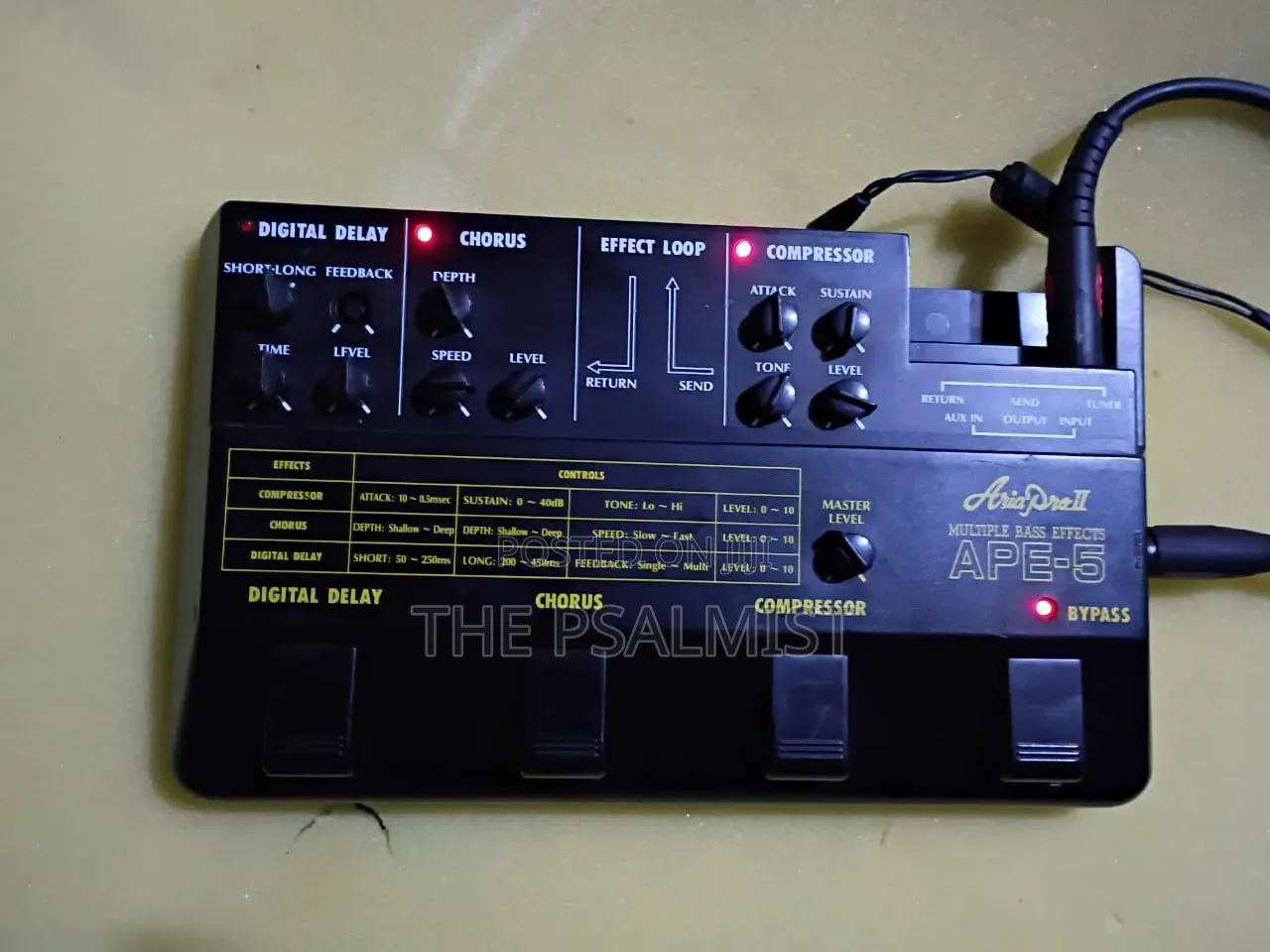 Aria Pro II Multiple APE- 5 Bass Guitar Effect