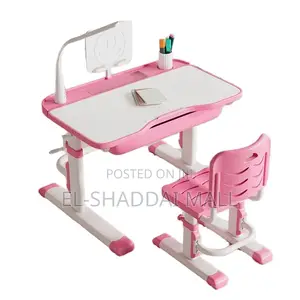 Adjustable Kids Study Desk and Chair With Lamp