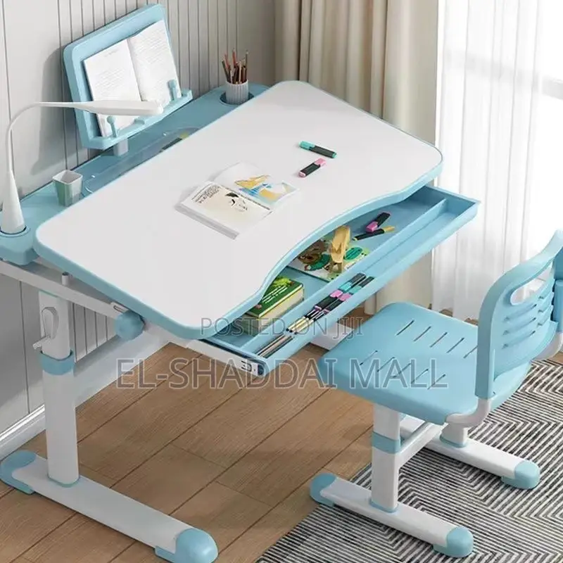 Adjustable Kids Study Desk and Chair With Lamp