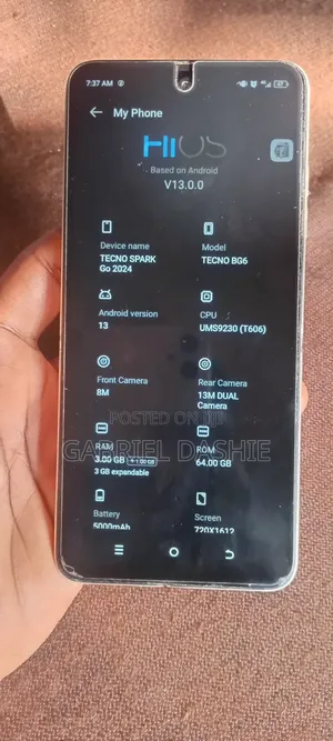 Tecno Spark Go 3 64 GB Blue