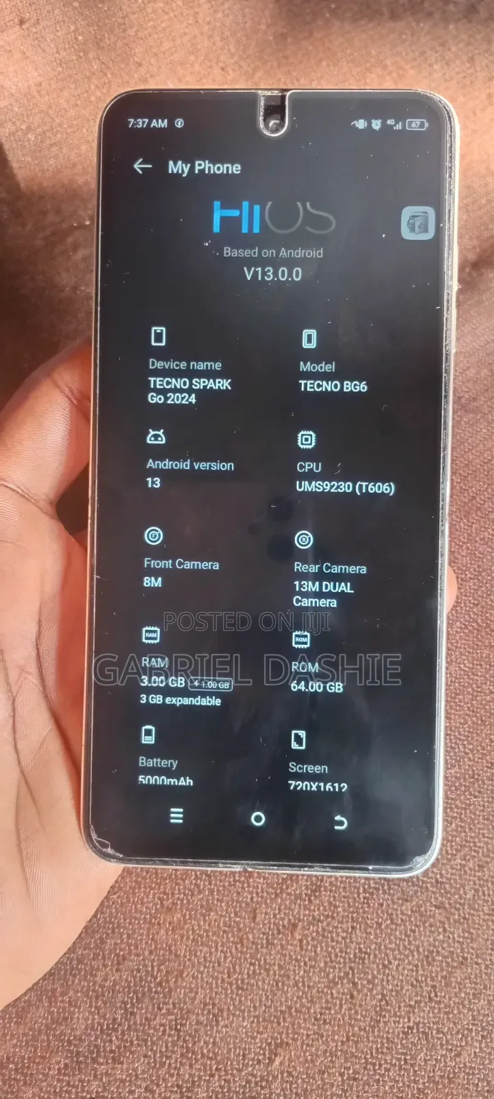 Tecno Spark Go 3 64 GB Blue