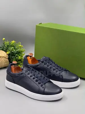 Stylish Pebbled Leather Casual Sneakers , SWIPE > 