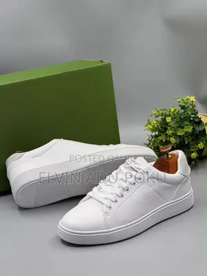 Stylish Pebbled Leather Casual Sneakers , SWIPE > 