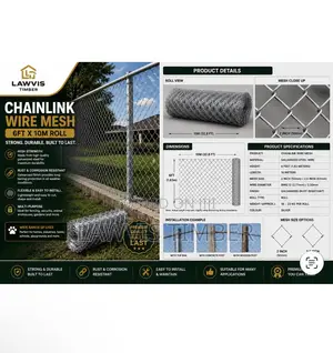 Chain Link Mesh. 10m / Farm Fencing | LVM