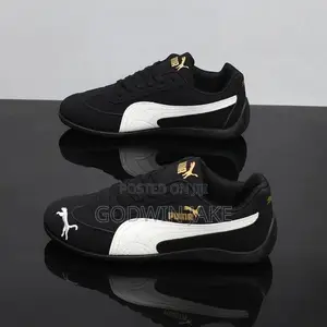 Affordable PUMA Speedcat Low-Top Sneakers "Black/White"