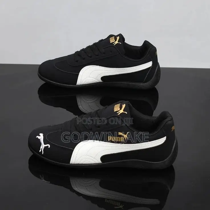 Affordable PUMA Speedcat Low-Top Sneakers "Black/White"