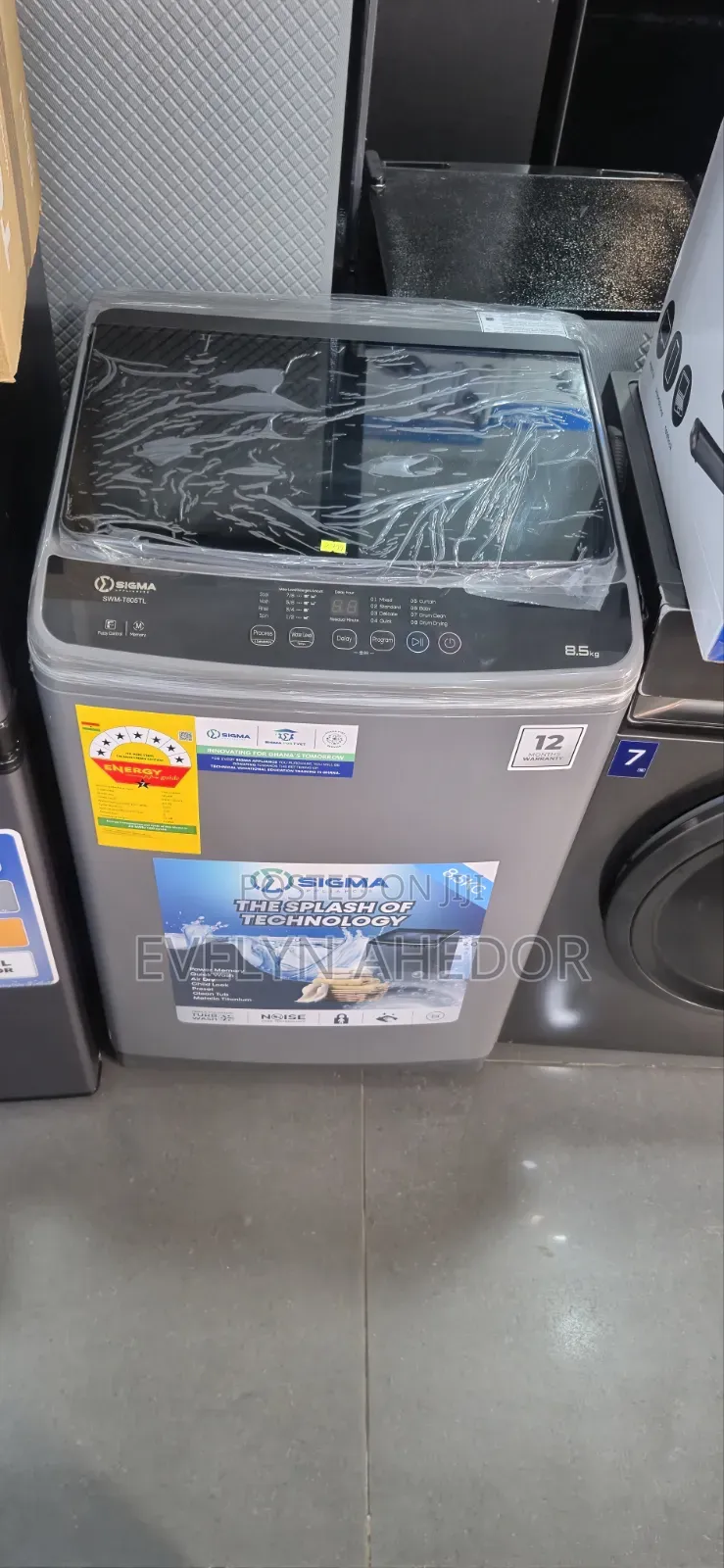 Metalic Titanium Sigma 8kg Washing Machine Fully Automatic for Sale