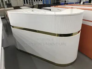 Premium Fluted Reception Table – Elegant Desk for Clinics/Office Etc