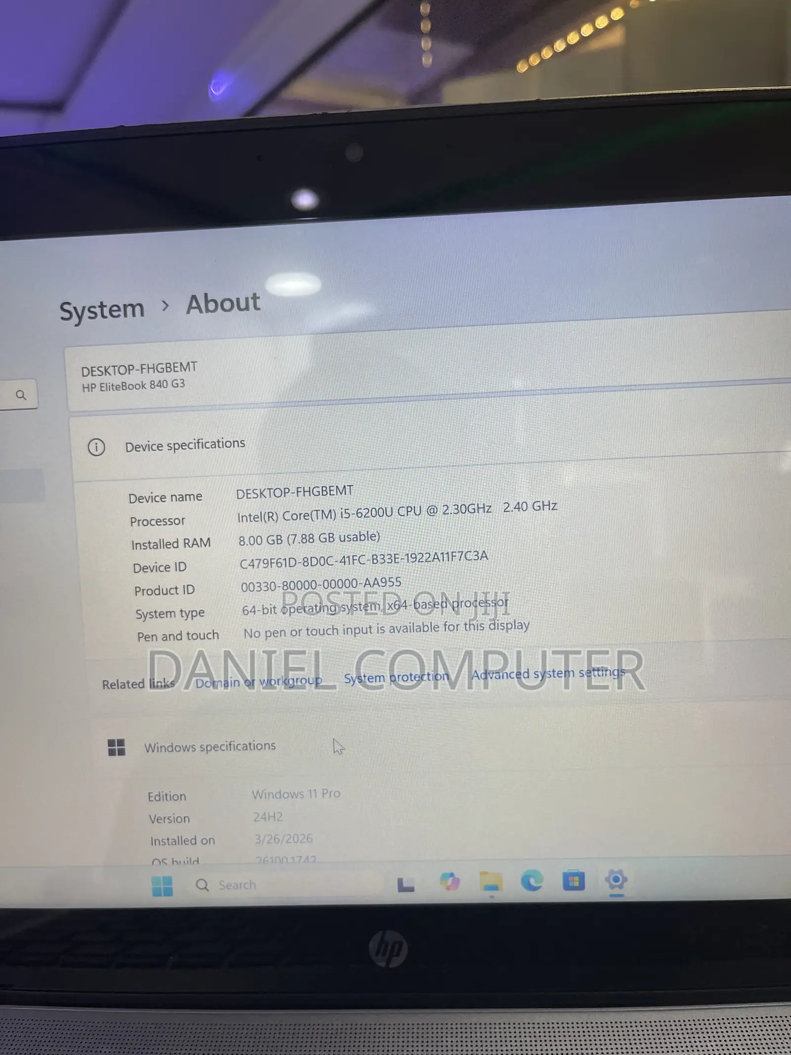 Laptop HP EliteBook 840 G3 8GB Intel Core i5 SSD 128GB