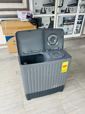 A Big Family Use Nasco 11kg Twin Tub Washing Machine - Grey