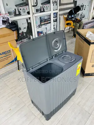 A Big Family Use Nasco 11kg Twin Tub Washing Machine - Grey