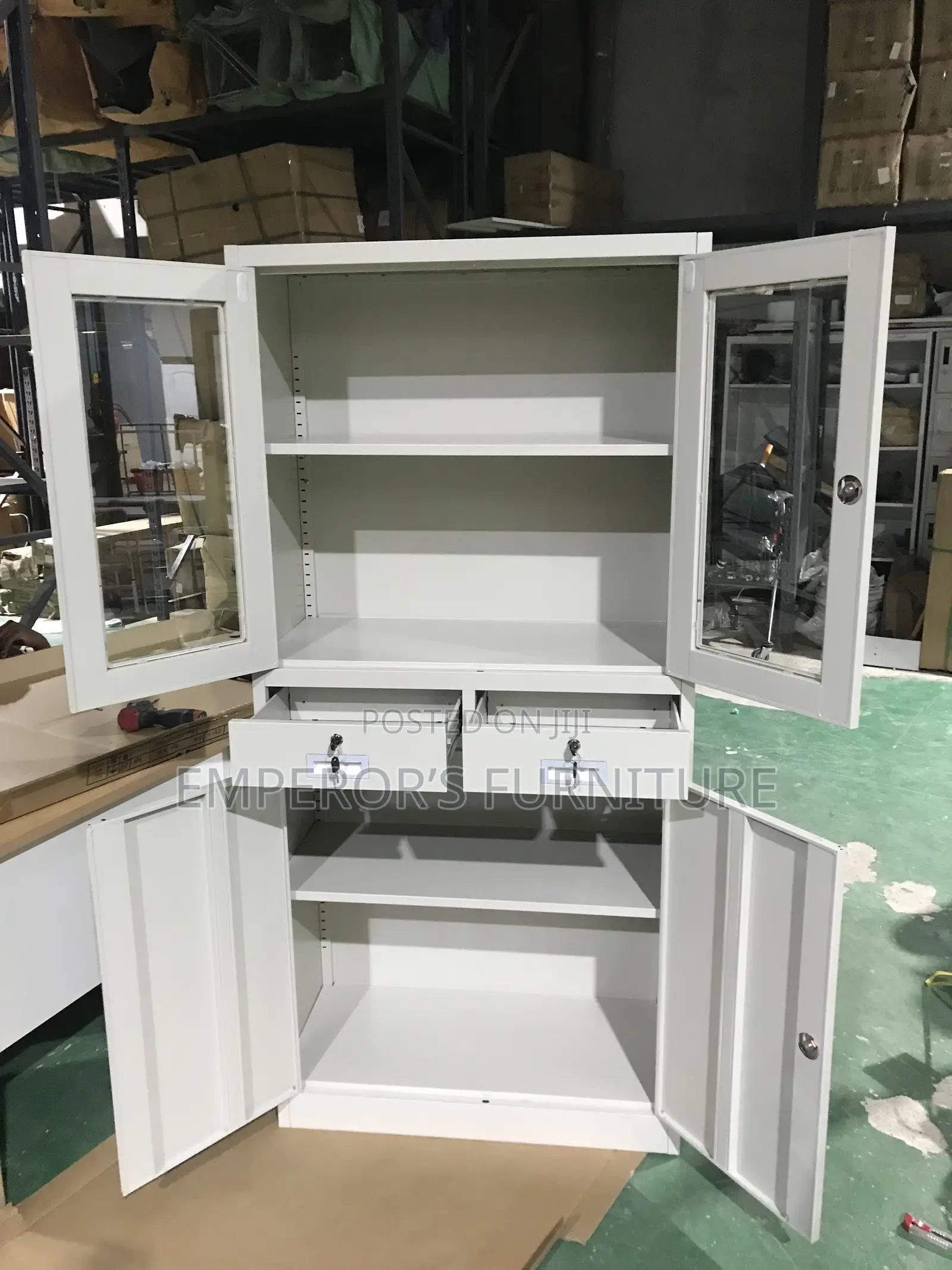Professional 4-Door Office Cabinet With Lockable Drawers