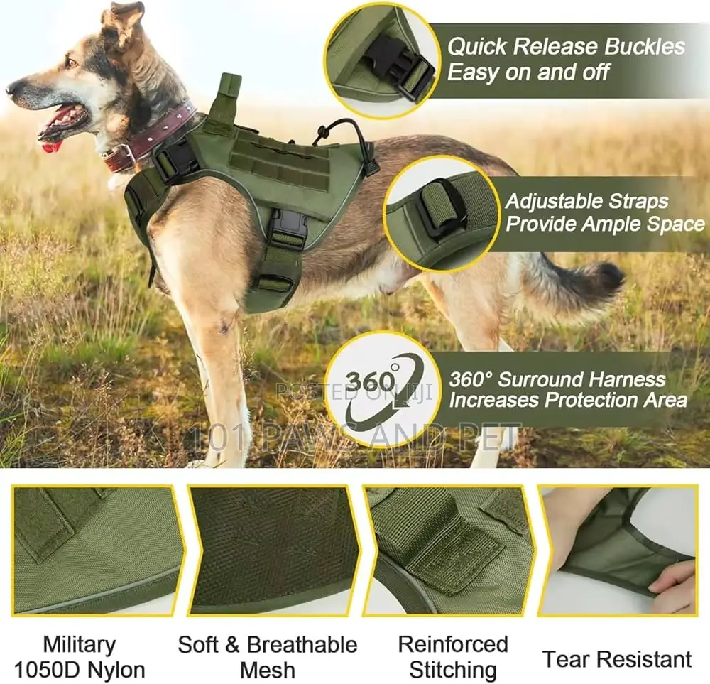 OneTigris Large Tactical Dog Harness