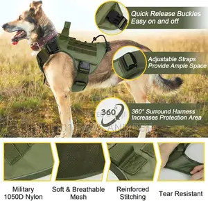 OneTigris Large Tactical Dog Harness