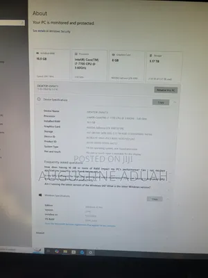 Desktop Computer 16GB Intel Core i7 HDD+SSD 3T