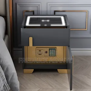 Smart Bedside Table With Safe and Charging Station