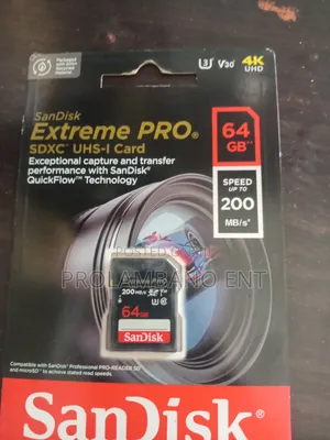 Sandisk 64GB Extreme Pro SDXC UHS-I
