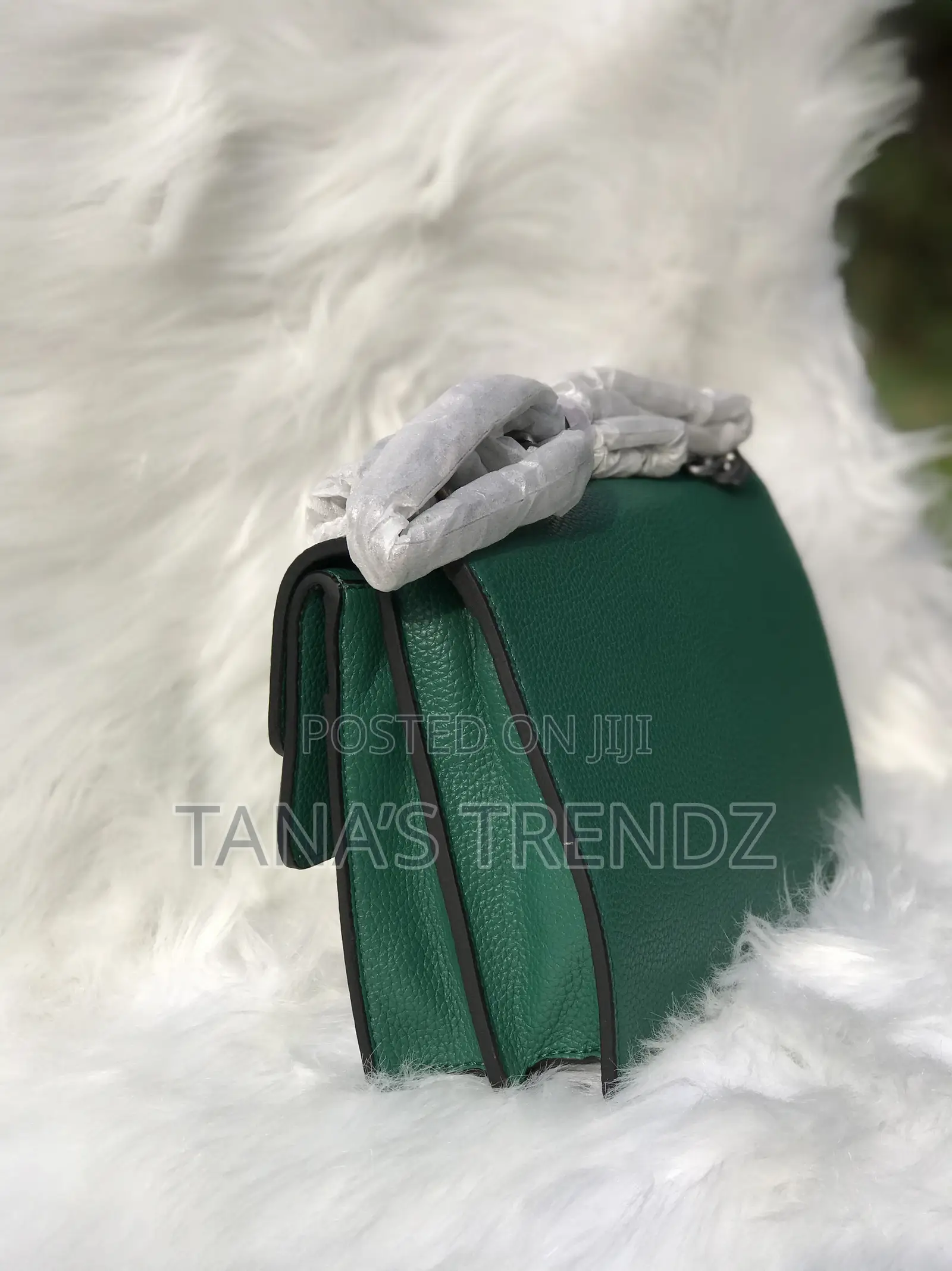 Women Crossbody/Shoulder Leather Handbag - Green