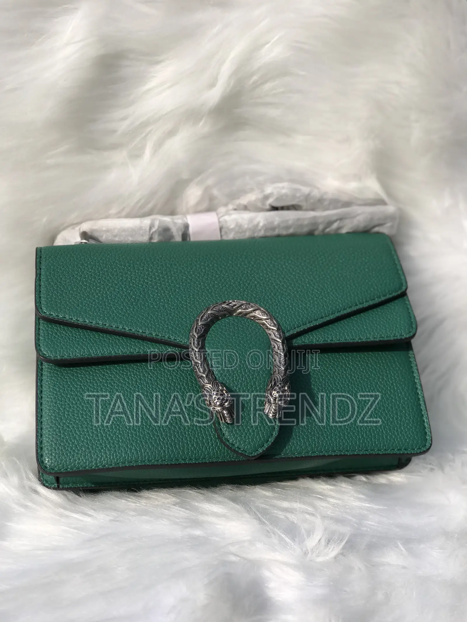 Women Crossbody/Shoulder Leather Handbag - Green