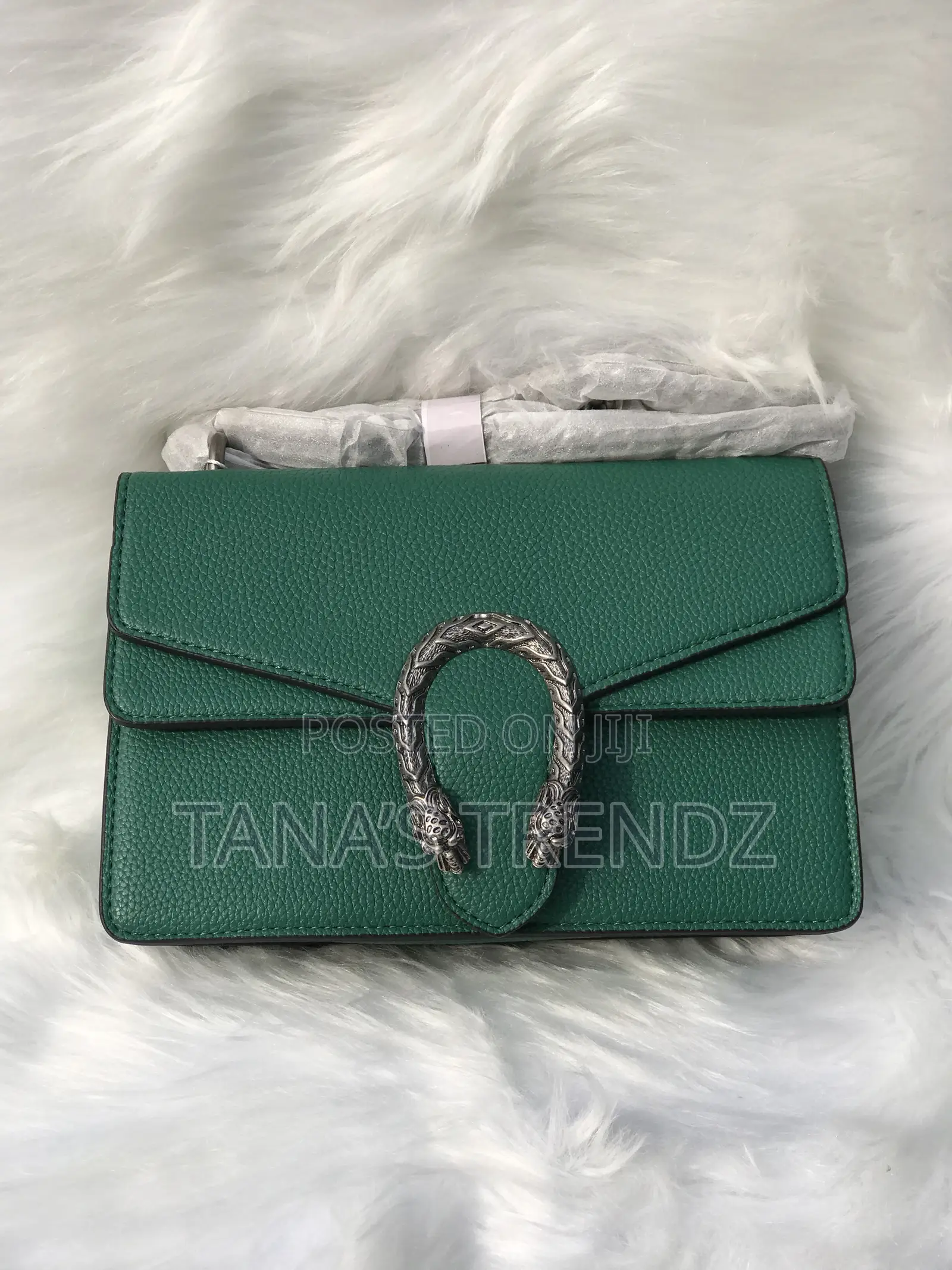 Women Crossbody/Shoulder Leather Handbag - Green