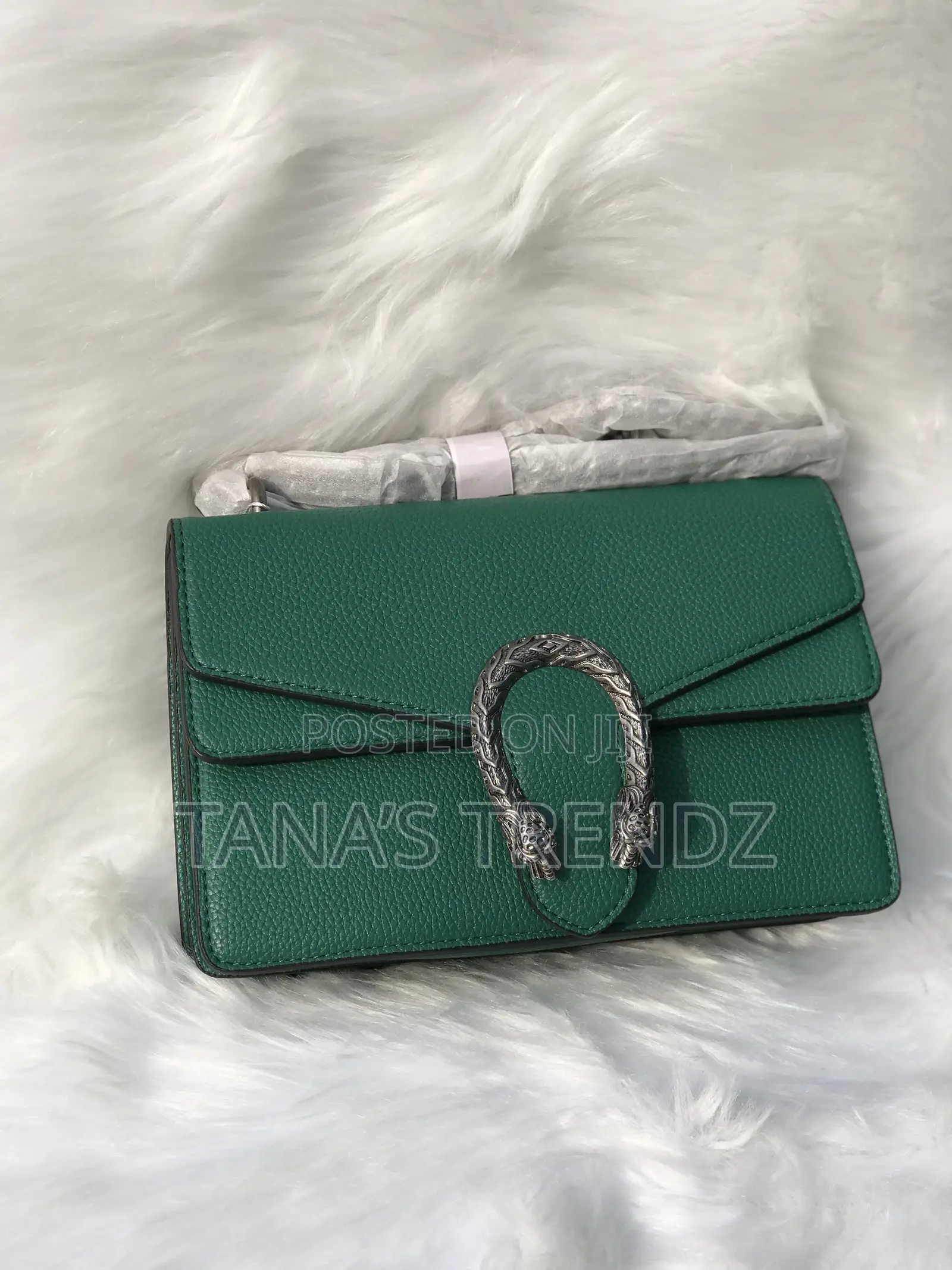 Women Crossbody/Shoulder Leather Handbag - Green