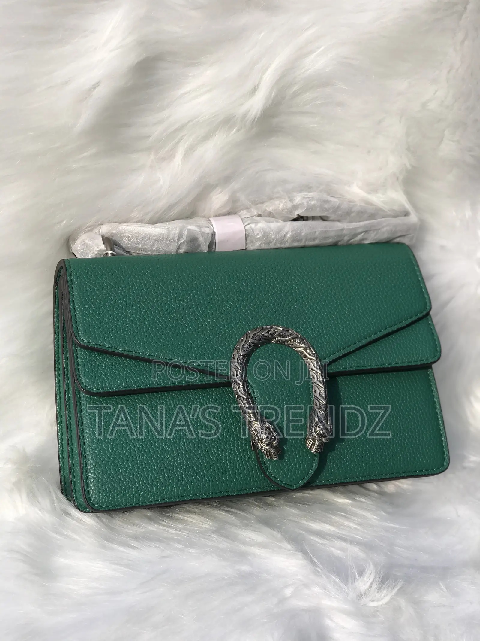 Women Crossbody/Shoulder Leather Handbag - Green