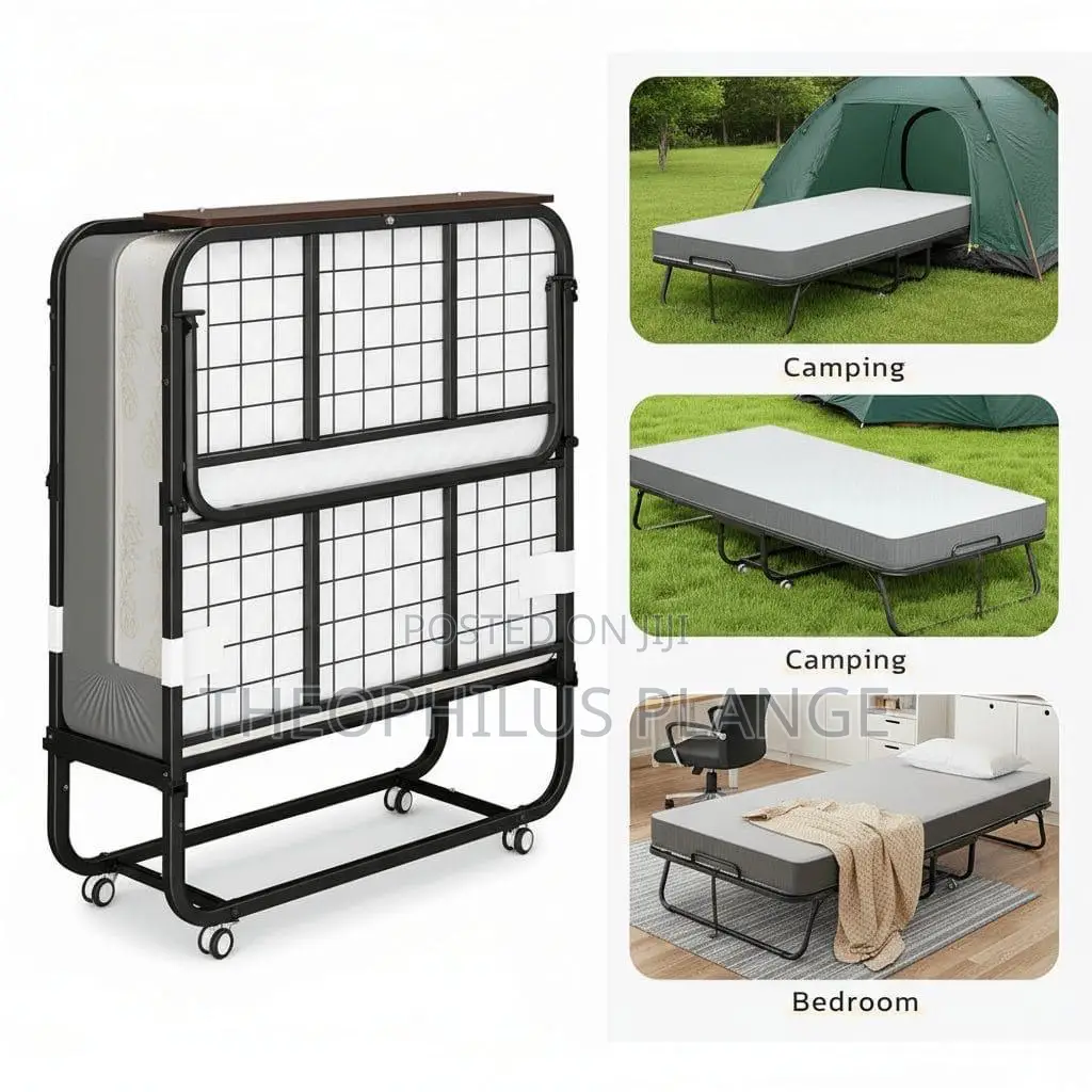 Foldable Bed / Camping Bed + Mattress