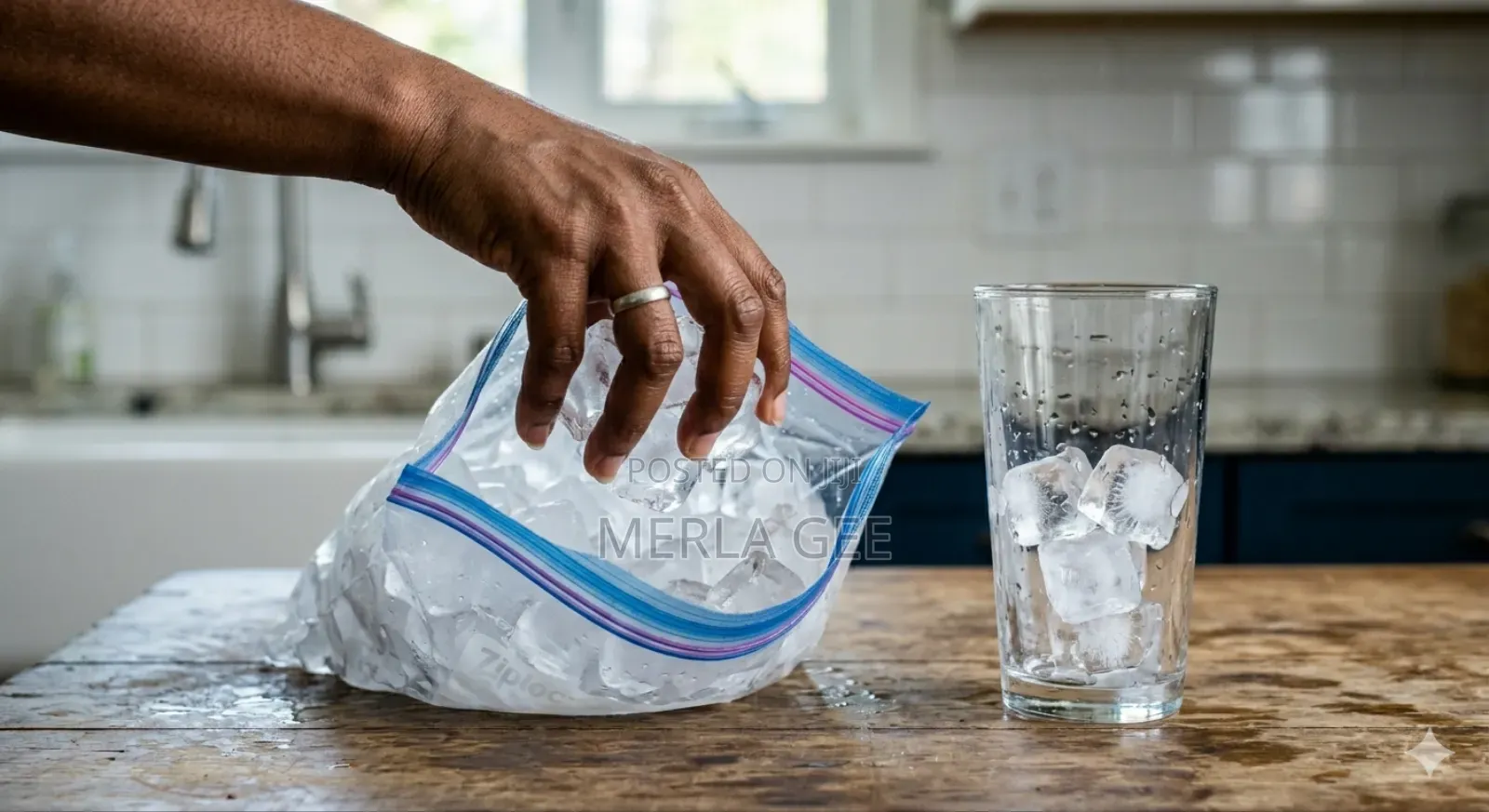 Ice Cubes and Ice Block