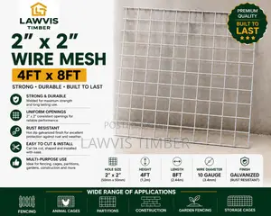 2” × 2” Galvanized Wire Mesh Panel | 4ft × 8ft Welded Mesh. LVM