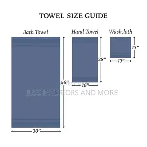 Hotel Style Luxury Bath Set, 100% U.S. Cotton, Washed Indigo